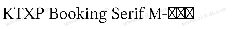 KTXP Booking Serif M字体转换